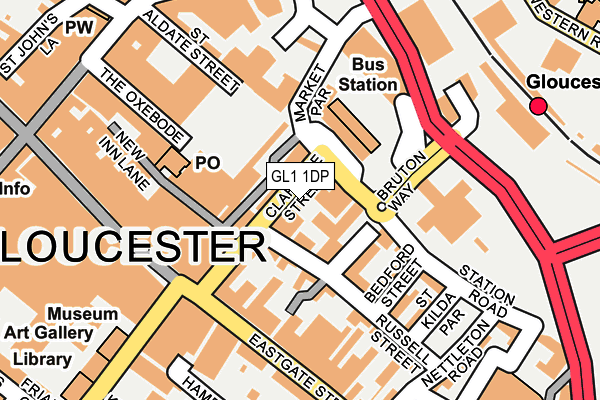 GL1 1DP map - OS OpenMap – Local (Ordnance Survey)