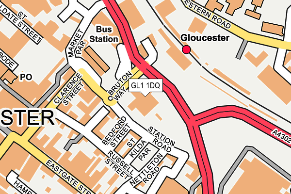 GL1 1DQ map - OS OpenMap – Local (Ordnance Survey)