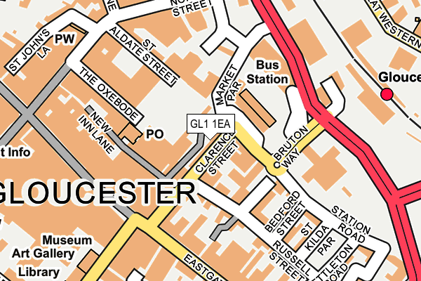 GL1 1EA map - OS OpenMap – Local (Ordnance Survey)