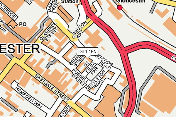 GL1 1EN map - OS OpenMap – Local (Ordnance Survey)