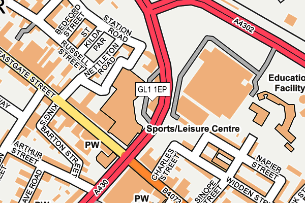 GL1 1EP map - OS OpenMap – Local (Ordnance Survey)