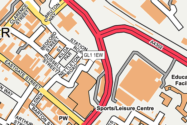 GL1 1EW map - OS OpenMap – Local (Ordnance Survey)