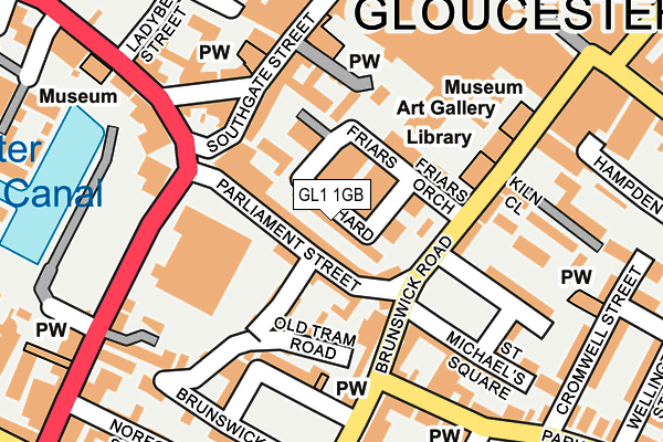 GL1 1GB map - OS OpenMap – Local (Ordnance Survey)