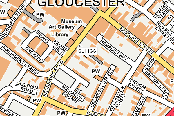 GL1 1GG map - OS OpenMap – Local (Ordnance Survey)