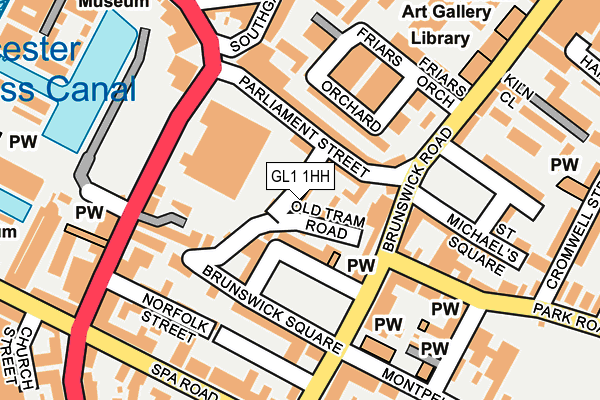 GL1 1HH map - OS OpenMap – Local (Ordnance Survey)