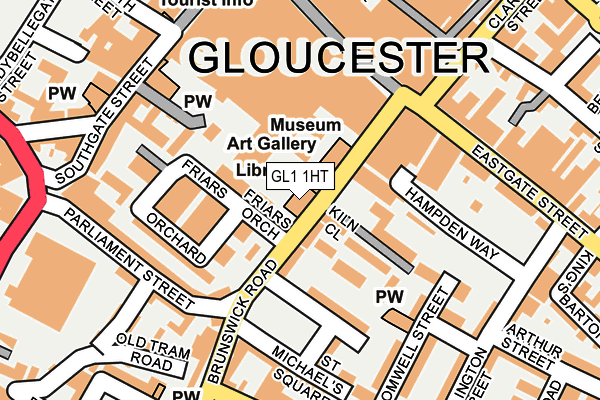 GL1 1HT map - OS OpenMap – Local (Ordnance Survey)