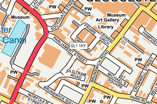 GL1 1HY map - OS OpenMap – Local (Ordnance Survey)