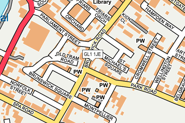 GL1 1JE map - OS OpenMap – Local (Ordnance Survey)