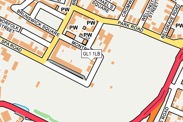 GL1 1LB map - OS OpenMap – Local (Ordnance Survey)