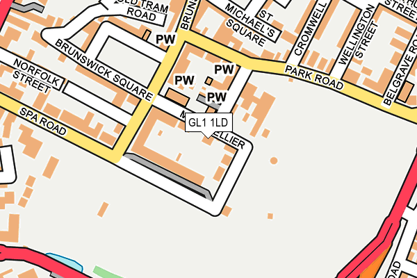 GL1 1LD map - OS OpenMap – Local (Ordnance Survey)