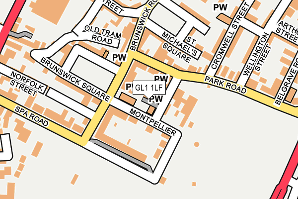 GL1 1LF map - OS OpenMap – Local (Ordnance Survey)