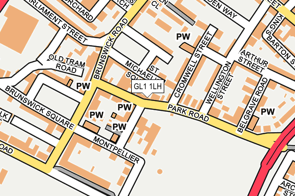 GL1 1LH map - OS OpenMap – Local (Ordnance Survey)