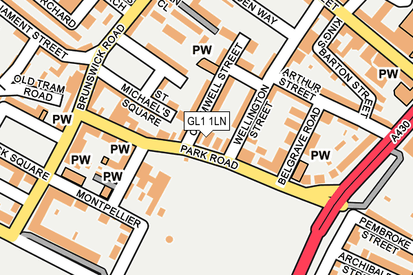 GL1 1LN map - OS OpenMap – Local (Ordnance Survey)