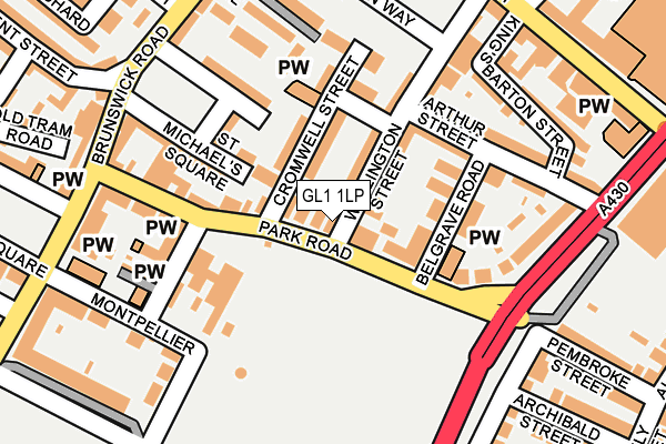 GL1 1LP map - OS OpenMap – Local (Ordnance Survey)