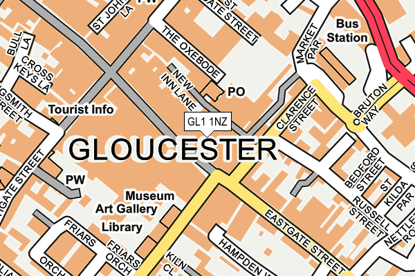 GL1 1NZ map - OS OpenMap – Local (Ordnance Survey)
