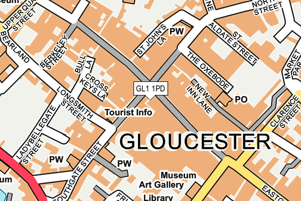 GL1 1PD map - OS OpenMap – Local (Ordnance Survey)