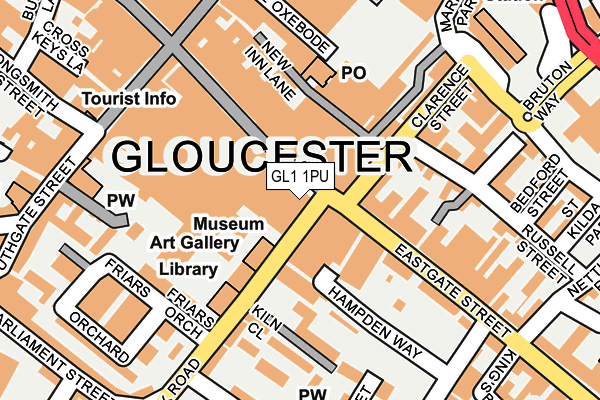 GL1 1PU map - OS OpenMap – Local (Ordnance Survey)