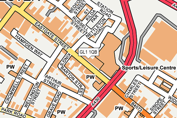 GL1 1QB map - OS OpenMap – Local (Ordnance Survey)