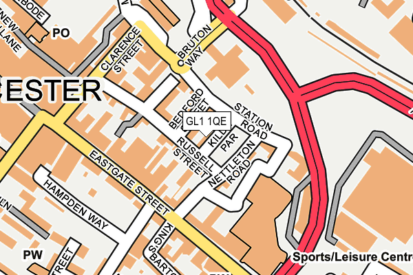 GL1 1QE map - OS OpenMap – Local (Ordnance Survey)