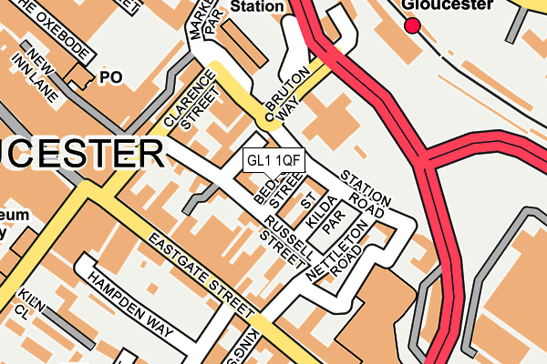 GL1 1QF map - OS OpenMap – Local (Ordnance Survey)