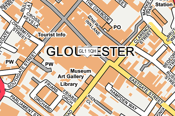 GL1 1QH map - OS OpenMap – Local (Ordnance Survey)