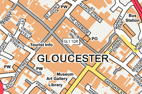 GL1 1QR map - OS OpenMap – Local (Ordnance Survey)