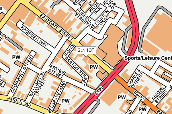 GL1 1QT map - OS OpenMap – Local (Ordnance Survey)