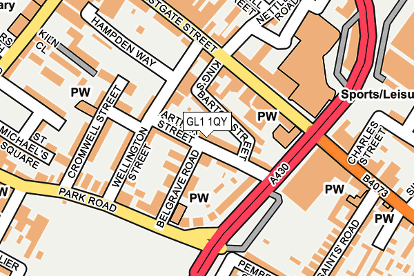 GL1 1QY map - OS OpenMap – Local (Ordnance Survey)