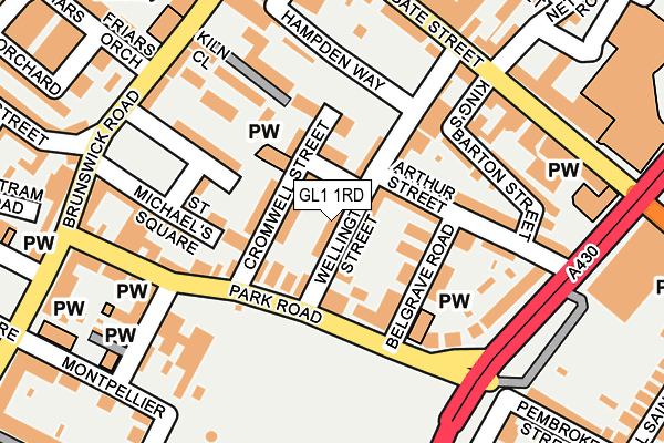 GL1 1RD map - OS OpenMap – Local (Ordnance Survey)