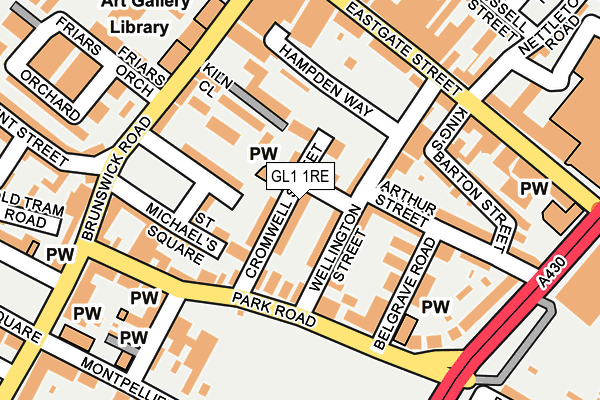 GL1 1RE map - OS OpenMap – Local (Ordnance Survey)