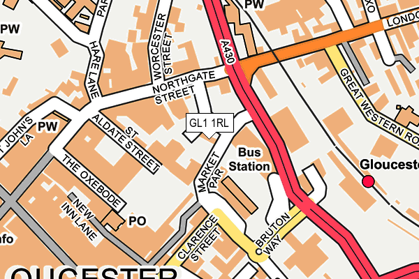 GL1 1RL map - OS OpenMap – Local (Ordnance Survey)