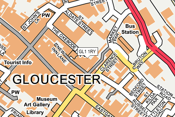 GL1 1RY map - OS OpenMap – Local (Ordnance Survey)