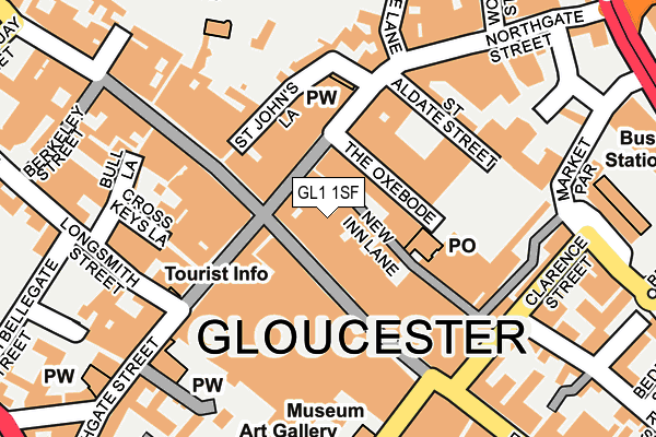 GL1 1SF map - OS OpenMap – Local (Ordnance Survey)