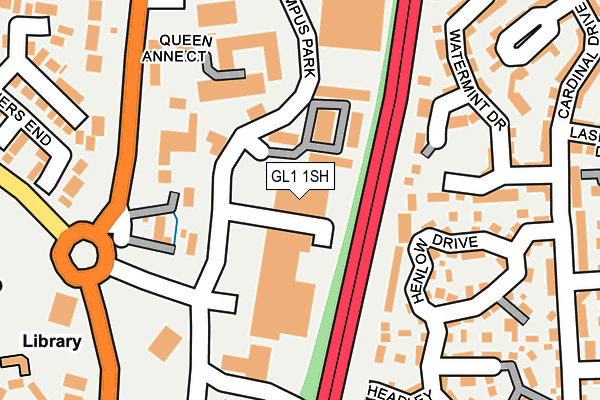 GL1 1SH map - OS OpenMap – Local (Ordnance Survey)