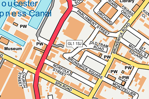 GL1 1SJ map - OS OpenMap – Local (Ordnance Survey)