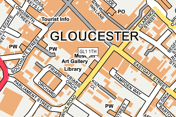 GL1 1TH map - OS OpenMap – Local (Ordnance Survey)