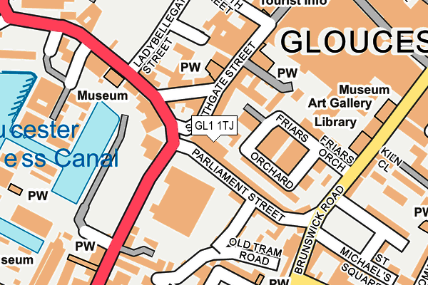 GL1 1TJ map - OS OpenMap – Local (Ordnance Survey)