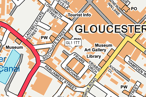 GL1 1TT map - OS OpenMap – Local (Ordnance Survey)