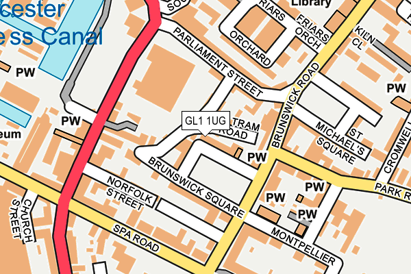 GL1 1UG map - OS OpenMap – Local (Ordnance Survey)