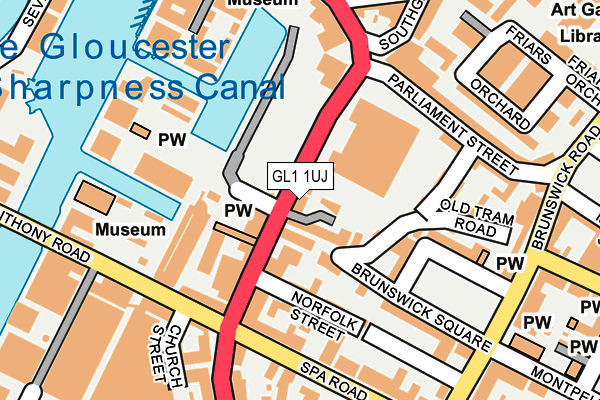 GL1 1UJ map - OS OpenMap – Local (Ordnance Survey)