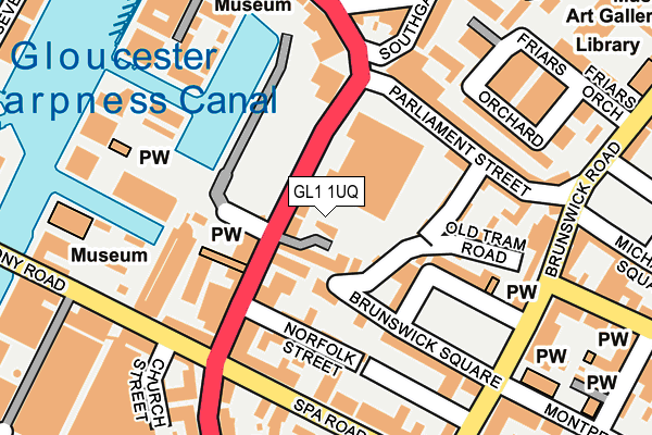 GL1 1UQ map - OS OpenMap – Local (Ordnance Survey)