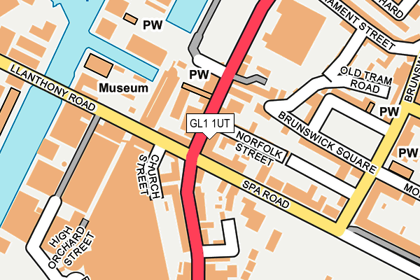 GL1 1UT map - OS OpenMap – Local (Ordnance Survey)