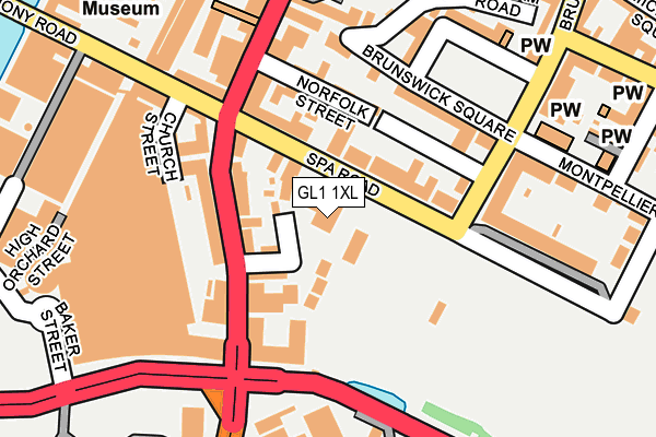 GL1 1XL map - OS OpenMap – Local (Ordnance Survey)