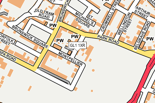 GL1 1XR map - OS OpenMap – Local (Ordnance Survey)