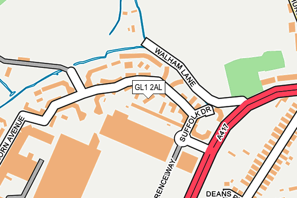 GL1 2AL map - OS OpenMap – Local (Ordnance Survey)