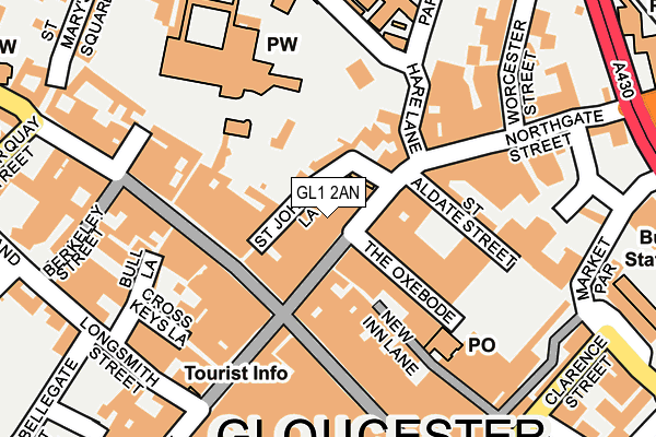 GL1 2AN map - OS OpenMap – Local (Ordnance Survey)