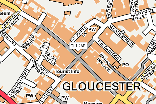 GL1 2AP map - OS OpenMap – Local (Ordnance Survey)