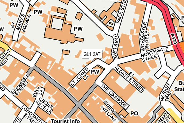 GL1 2AT map - OS OpenMap – Local (Ordnance Survey)