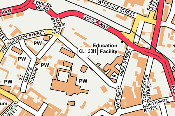 GL1 2BH map - OS OpenMap – Local (Ordnance Survey)