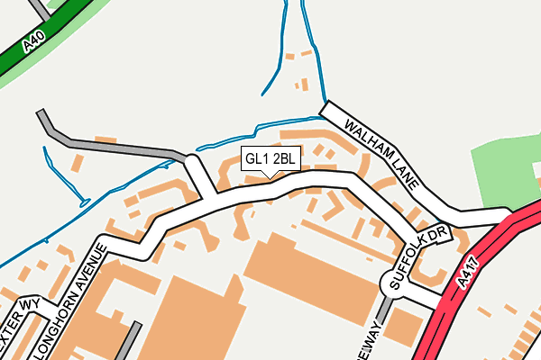 GL1 2BL map - OS OpenMap – Local (Ordnance Survey)